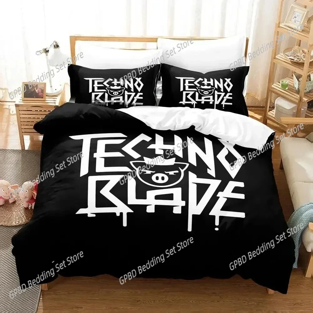 

3D Print Technoblade Bedding Set 3D Printed Suitable for Bedroom Duvet Cover Set With Pillowcases Kids Home Textile