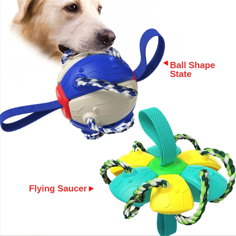 New Dog Soccer Ball Interactive Pet Toys Foldable Ball Molar Toy Outdoor Training Ball for Puppy Dog Chew Dog Accessories