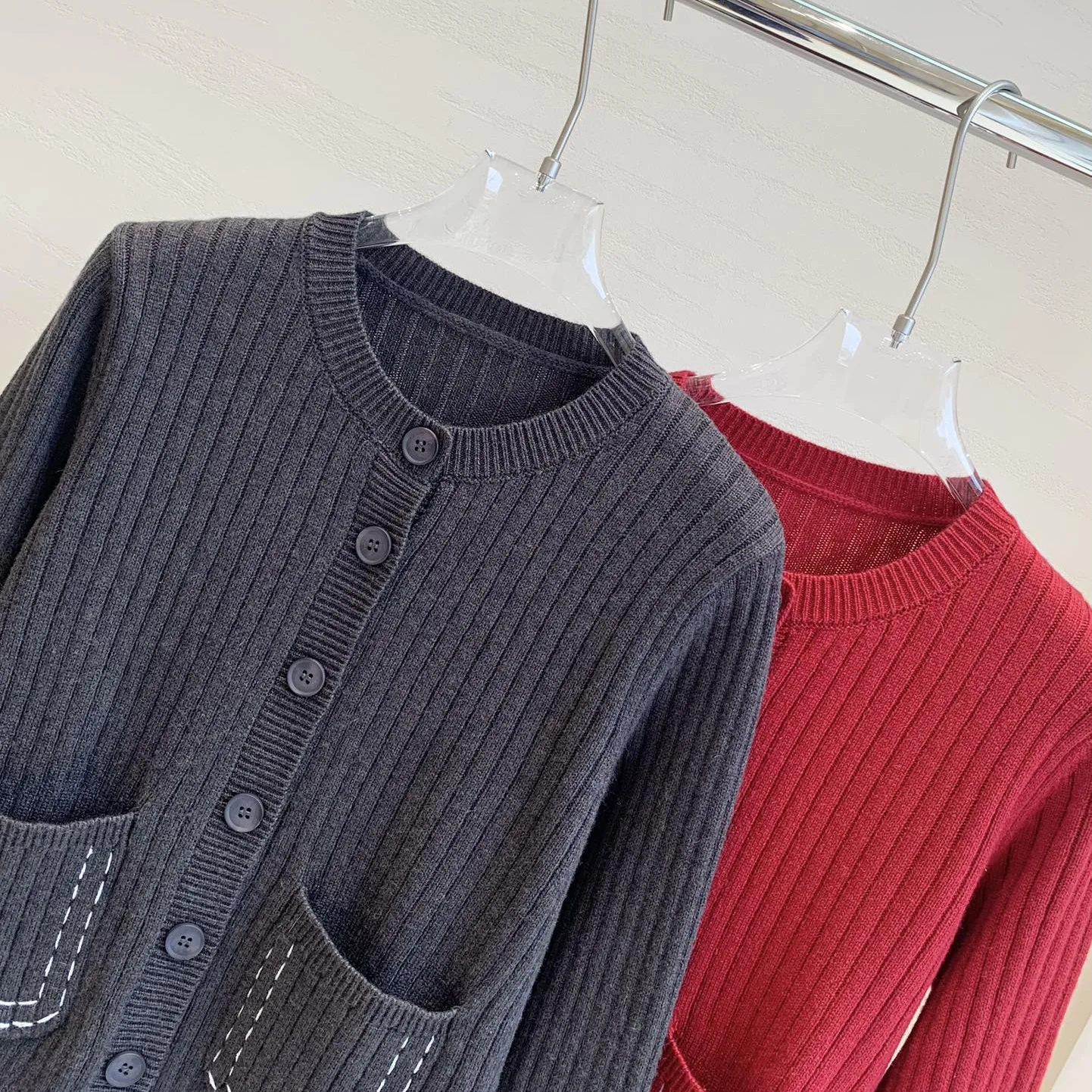 Herfst en winter nieuwe ronde hals vest trui wol stof casual hoge kwaliteit dameskleding