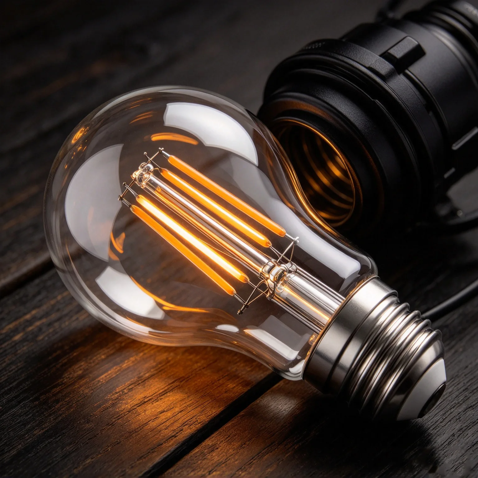 1PC/6PCS/12PCS A19 Vintage LED Edison Bulb 4W E27 2700K Warm White, Clear Glass Filament Light Bulb for Indoor Decoration