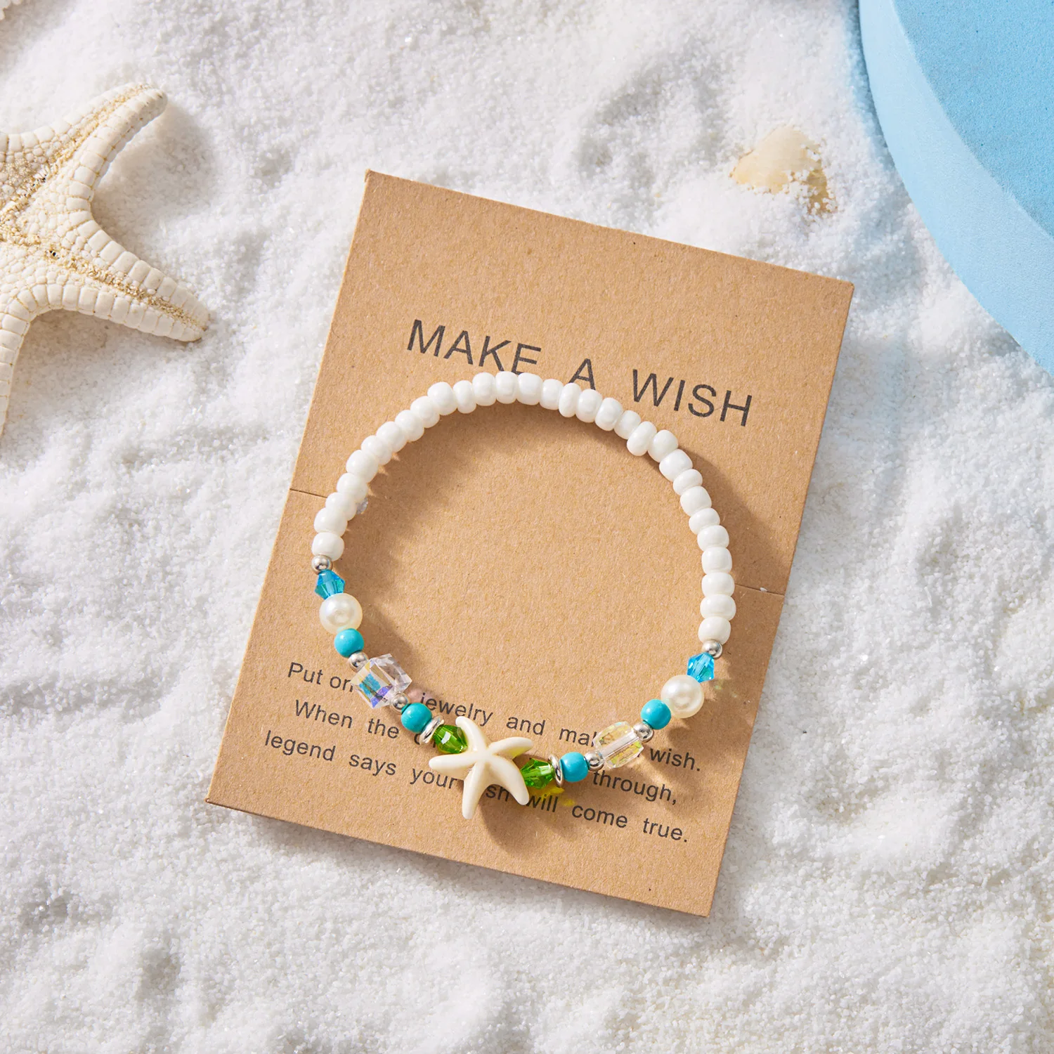 Einfache handgefertigte geflochtene Muschelarmbänder für Frauen, böhmische Seestern-Schildkröte, verstellbare Armbänder, Freundschaft, Strand, Urlaub, Schmuck – Detail 6