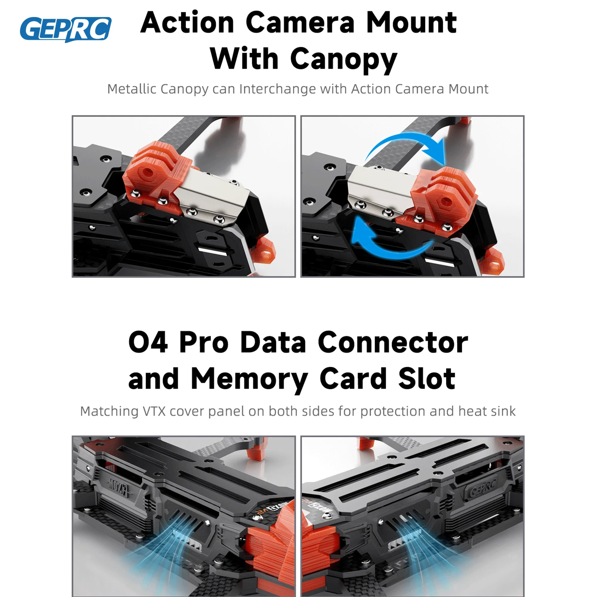 GEPRC GEP-MOZ7 V2 フレームパーツ アクセサリー ベース クアッドコプター FPV フリースタイル RC レーシング ドローン