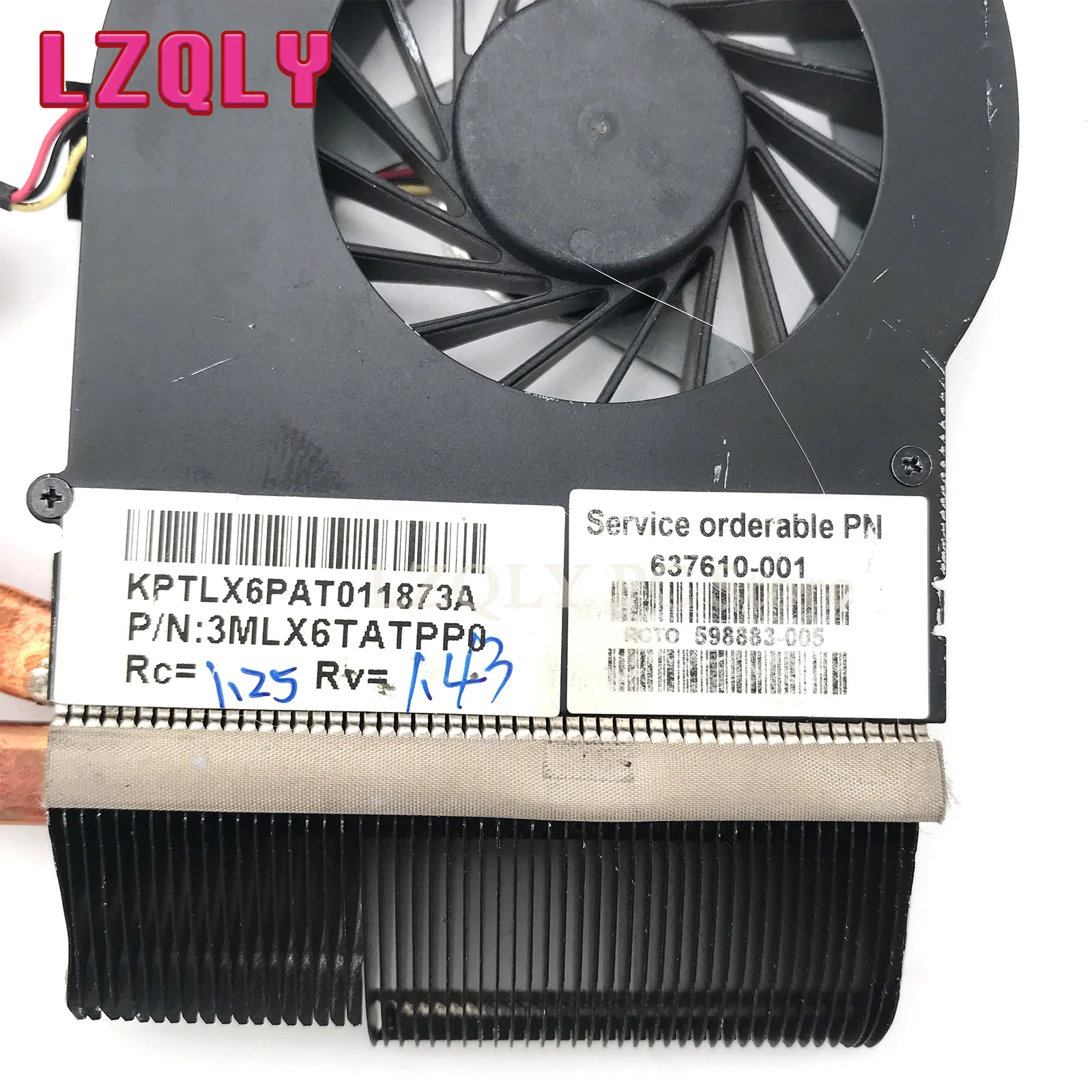 Original para HP Pavilion DV6 DV7 Dv7-4000 DV6-3000 Dissipador de calor e ventilador de refrigeração 622033 -001 637610 -001 3MLX6TATP80 3MLX6TATPM0