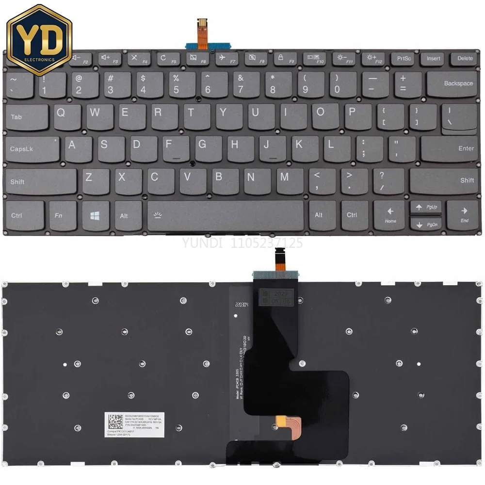 YD New Backlight Keyboard For Lenovo V14-ADA V14-ARE V14-IGL V14-IIL V14-IKB V14-IWL 120S-14IAP 130S-14IGM 320-14ISK 320S-14IKB