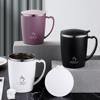 350ml Thermos Mug 304 Stainless Steel Coffee Cup With Handle Leak-Proof Vacuum Flask…