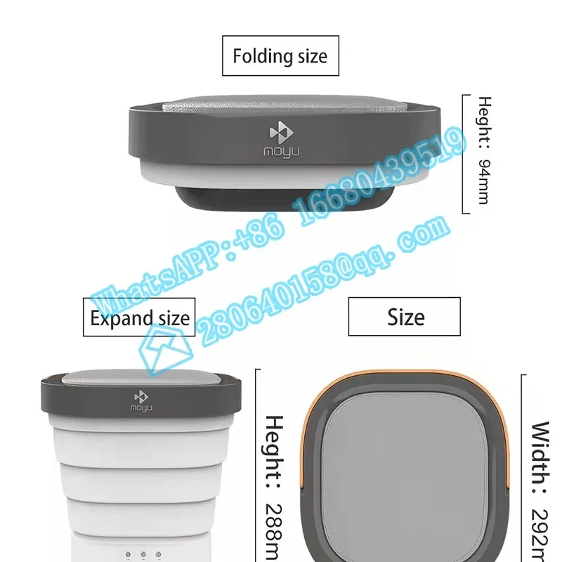 Convenient Model Mini Automatic Folding Portable Washing Machine With Dryer