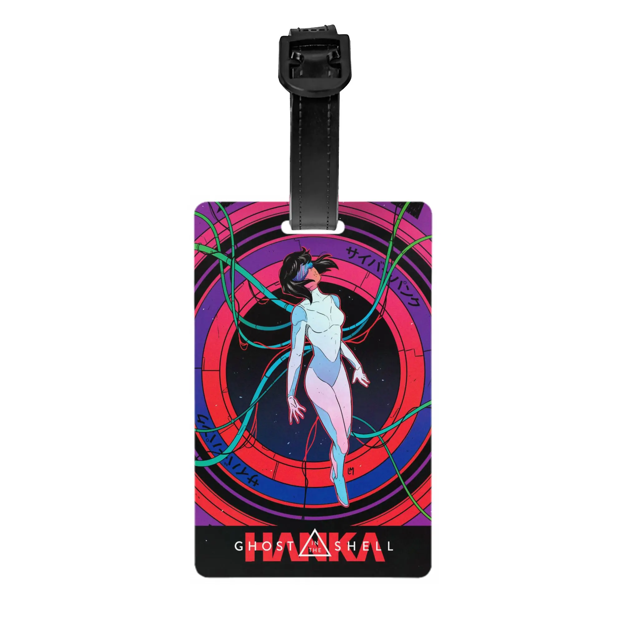 

Custom Ghost In The Shell Luggage Tag Privacy Protection Anime Baggage Tags Travel Bag Labels Suitcase