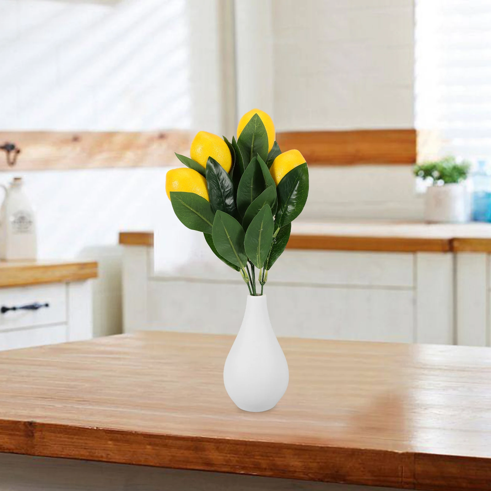 

Simulated Lemon Branch Summer Party Decoration Artificial Lemon Stem Suitable for Vase Table Centerpiece Bouquet Decor