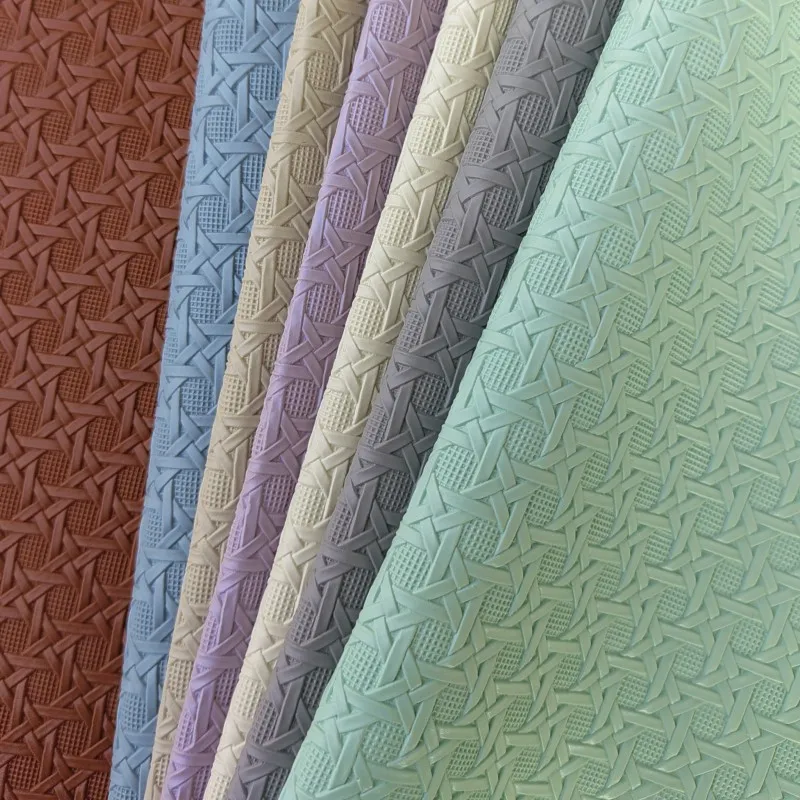 100x138cm Eco-Friendly Bird Nest Woven Embossed Thick 1mm Semi PU Faux Leather Fabric for Sofa Seat Pack Decoration DIY Material