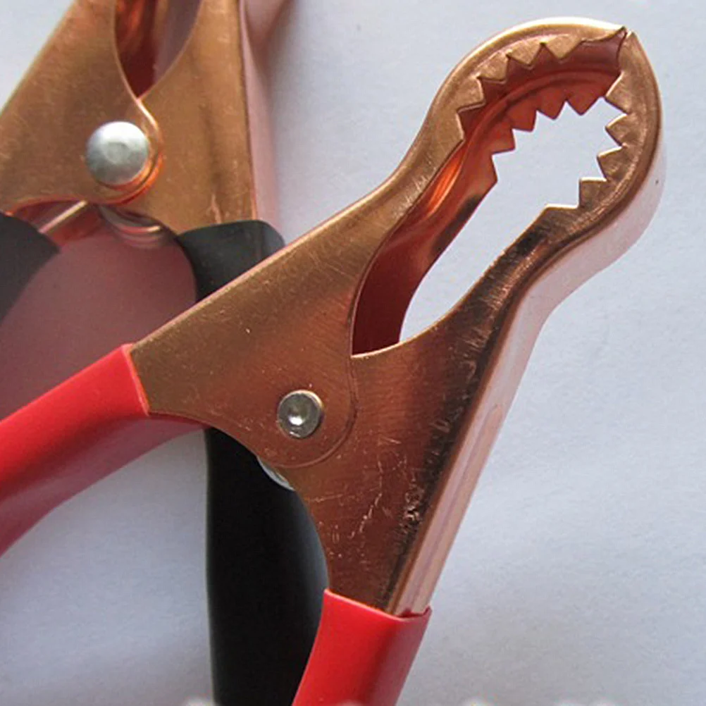 50A كليب 6.3 مللي متر محطة مطلية بالنحاس 2.5 مللي متر سلك الفضة مطلي موصل السيارات التمساح كليب سلك طاقة السيارة