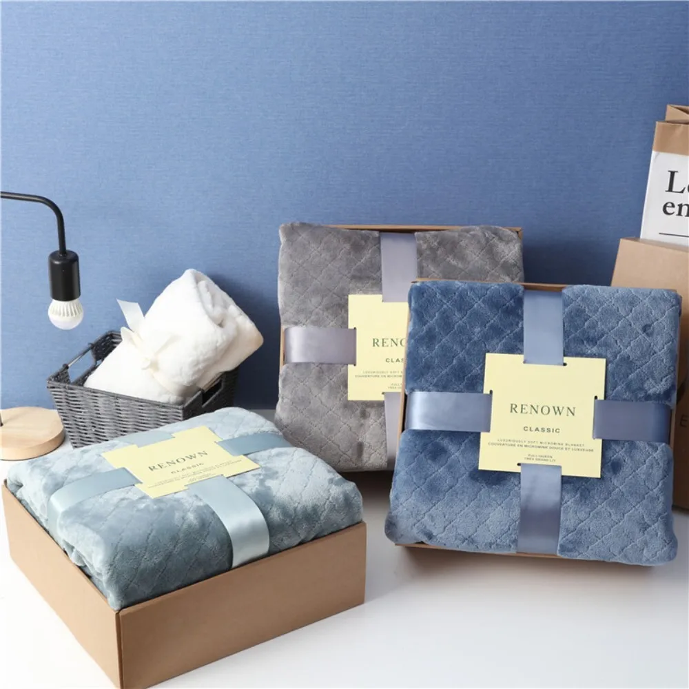 بطانية رمي شتوية من الفلانيل مقاس واحد من الصوف المرجاني الناعم للمكتب قيلولة تكييف الهواء دفء مريح في المنزل أو العمل