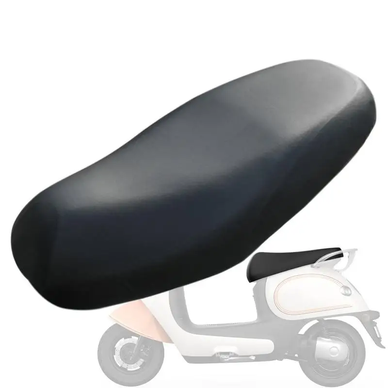 Motocicleta Seat Leather Cover, Moto Sunscreen Almofada, impermeável, impermeável, Scooter Seat Pad, confortável, respirável, 1Pc