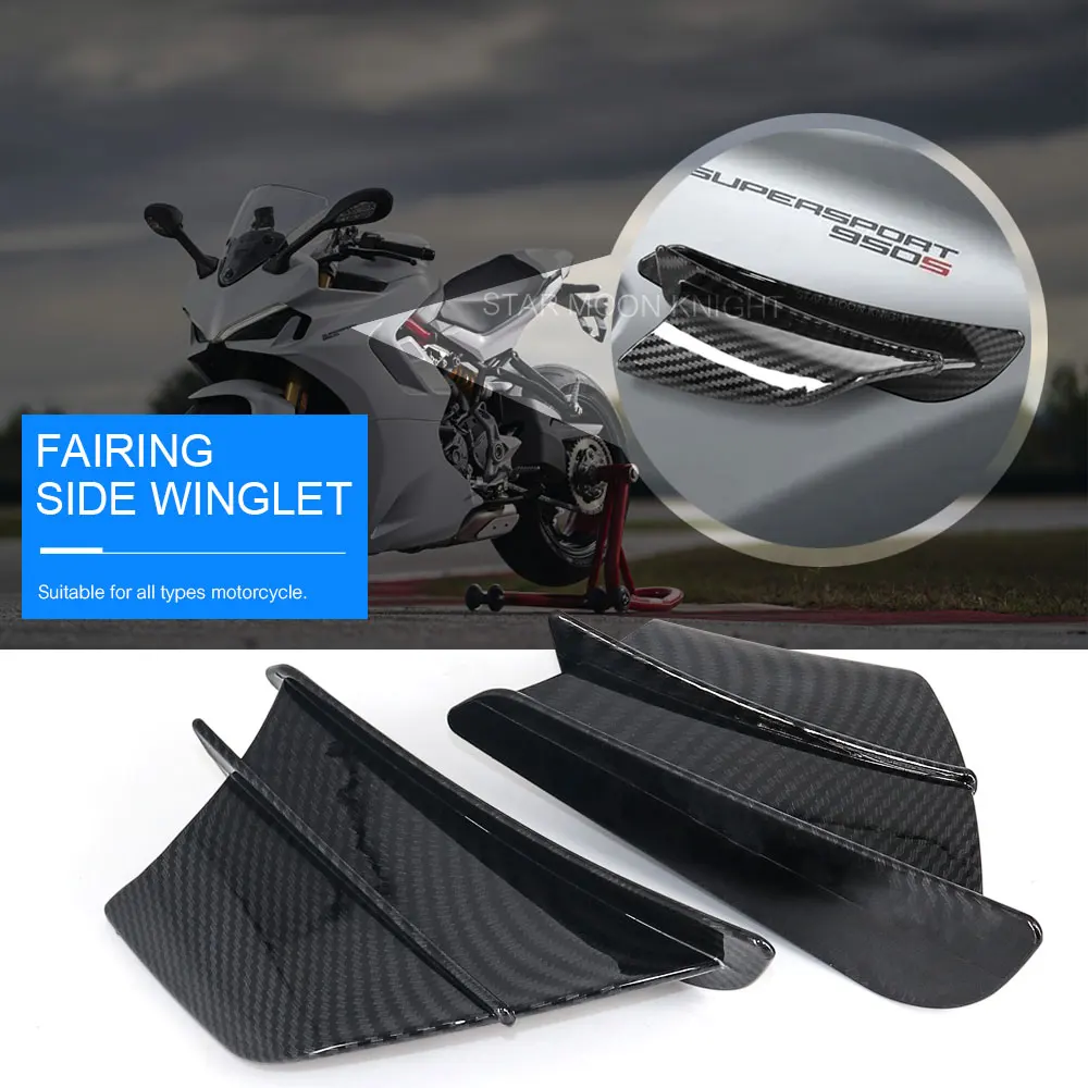 Fairing Side Winglet For Ducati SuperSport 950 Streetfighter V4 1299 Superleggera Motorcycle Aerodynamic Wing Deflector Spoiler