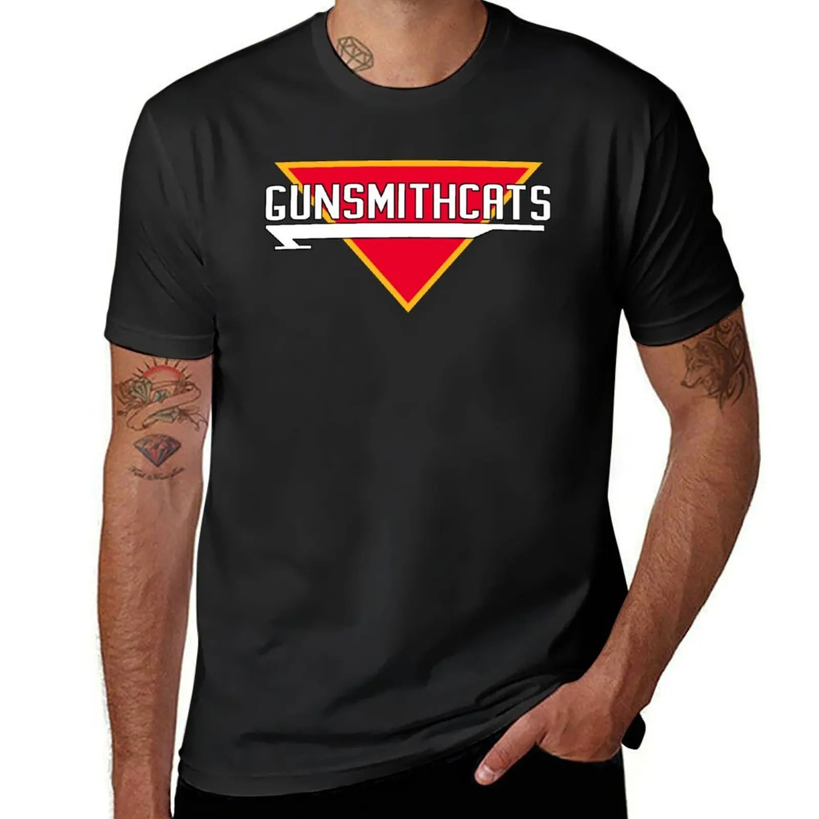 

Gunsmith Cats Outlined T-Shirt vintage graphic tee gifts for boyfriend tshirts personalised new gifts and t-shirts shirts men