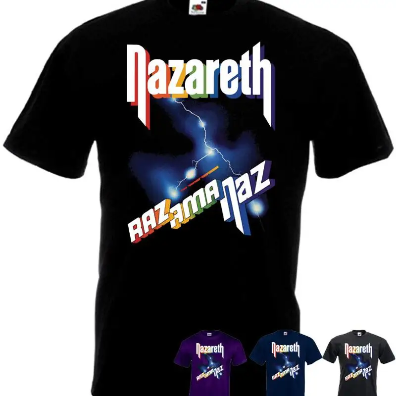 Nazareth Razamanaz camiseta hard rock band preto marinho roxo todos os tamanhos S-5XL