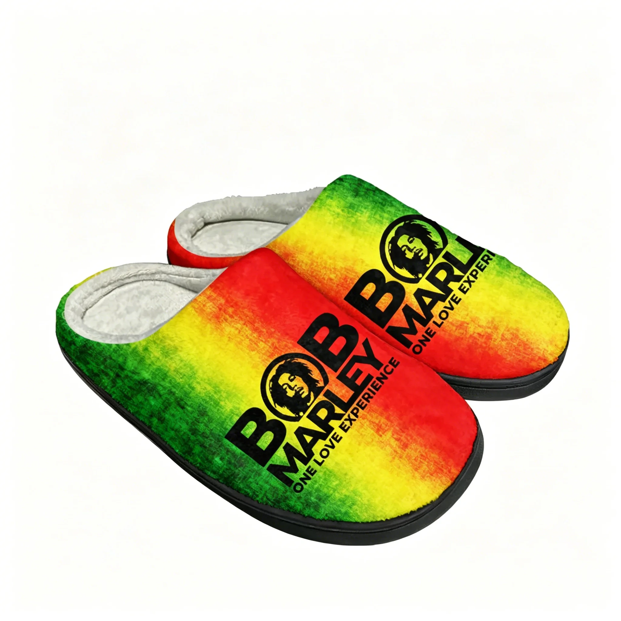 

Bob Marley Reggae Rasta Cotton Slippers Mens Womens Keep Warm Shoes Home Plush Bedroom Footwear Custom Made Thermal Slipper