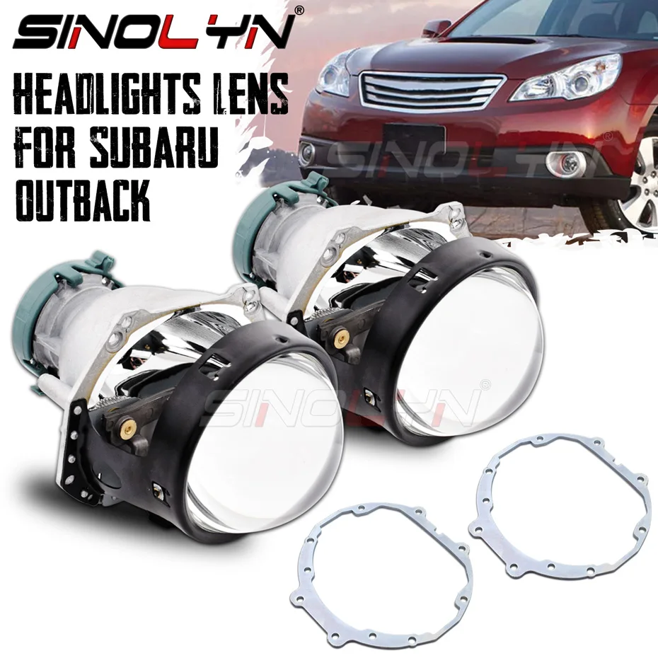 Sinolyn Bi-xenon Projector Lens Kit For Subaru Outback For Hella D2S D2H HID LED Lamp Car Headlight Lens Car Light Accessories