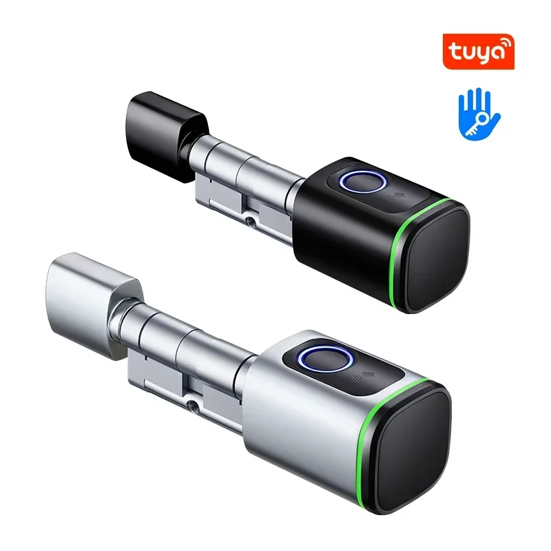 Tuya แอป ttlock กุญแจล็อคกระบอก RFID ลายนิ้วมืออัจฉริยะพร้อมกุญแจ