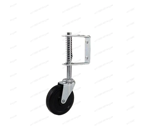 

4 Inch Spring Damping Swivel Caster, Universal Heavy Duty Wheel for Sagging Door Repair, Adjustable Anti-Vibration Pulley