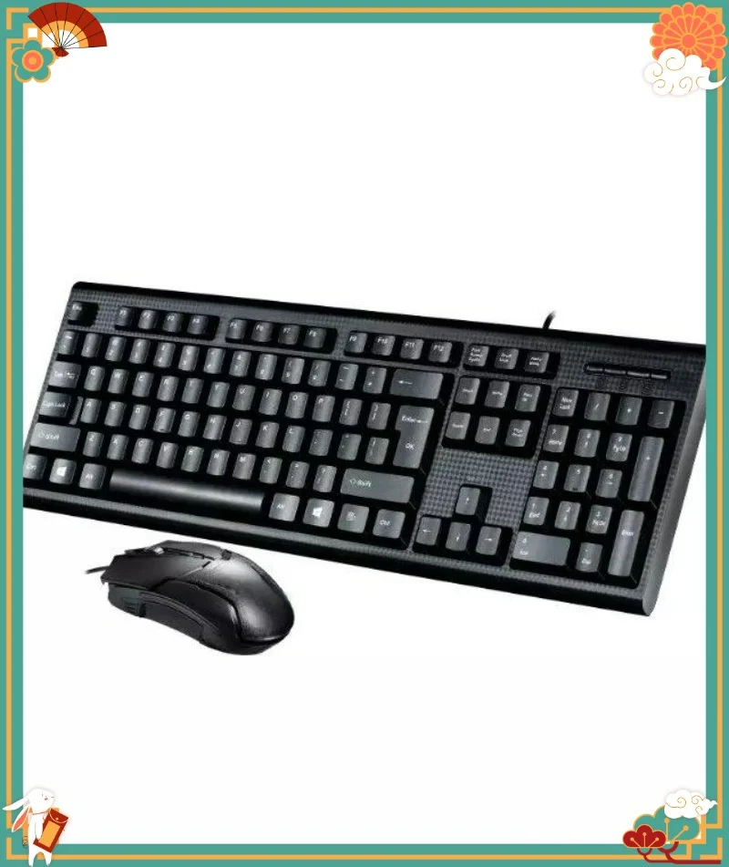Q9 Wired Keyboard Mouse Combo Waterproof Gaming Office Keyboard Mouse Set For ZGUANGBA Desktop Laptop (006)