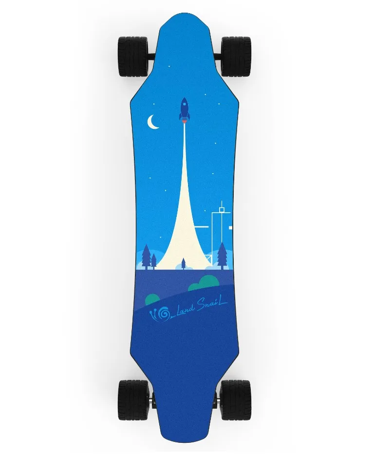 

Custom Comfortable 4 Wheels Powerful 1500 w 40 km/h Electric Skateboard for Adult