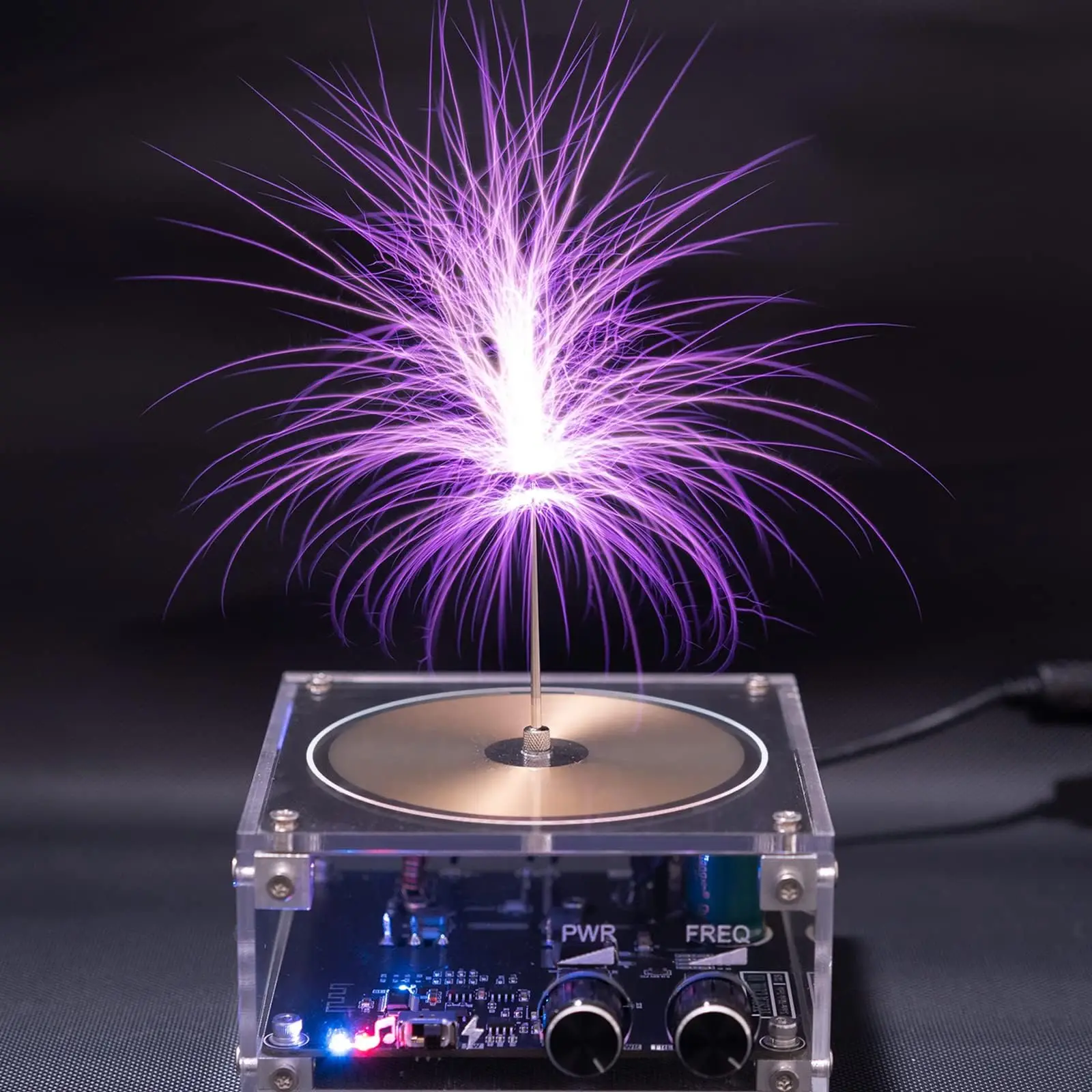 Tesla Coil Musical Speaker Artificial Lightning Bluetooth Music Tesla Coil Arc Plasma Wireless Transmission Experiment Model