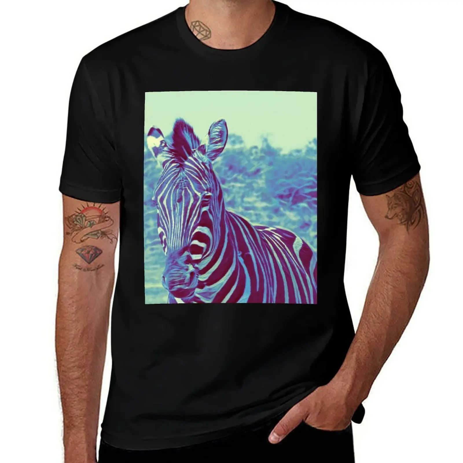 Pilanesberg Nature Reserve, South Africa - Zebra Fractal T-Shirt Casual Work Wear T-Shirt