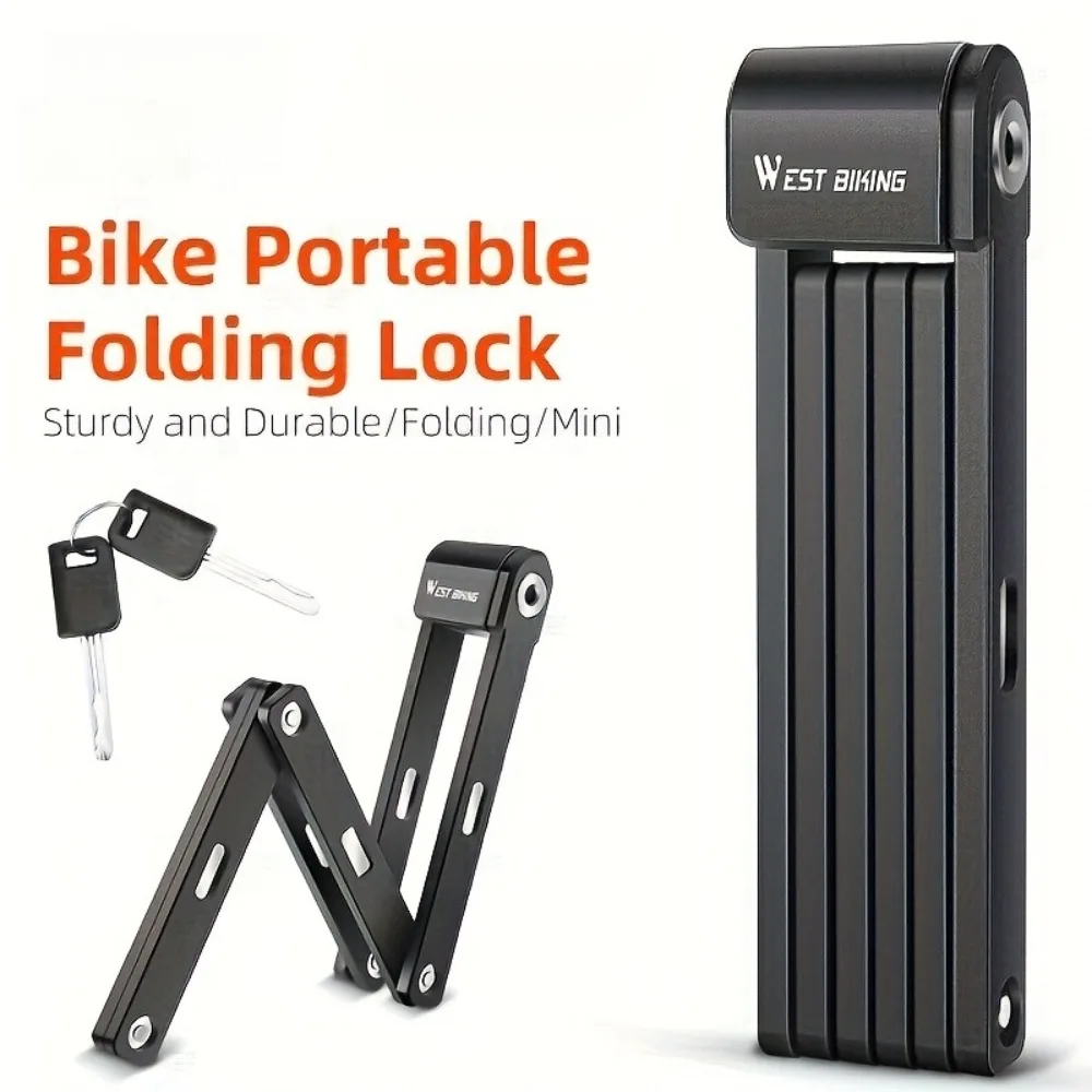 

Bicycle folding portable bike lock - anti-theft, suitable for motorcycles, scooters, electric bicycles, bicycles