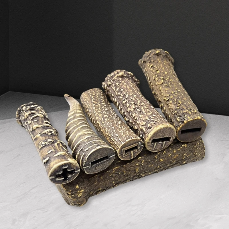 Realistic Sambar Stag Antler Resin Handle for Enhancing Cutter Swords Designs Resin Cutter Handle for Outdoor Accessories