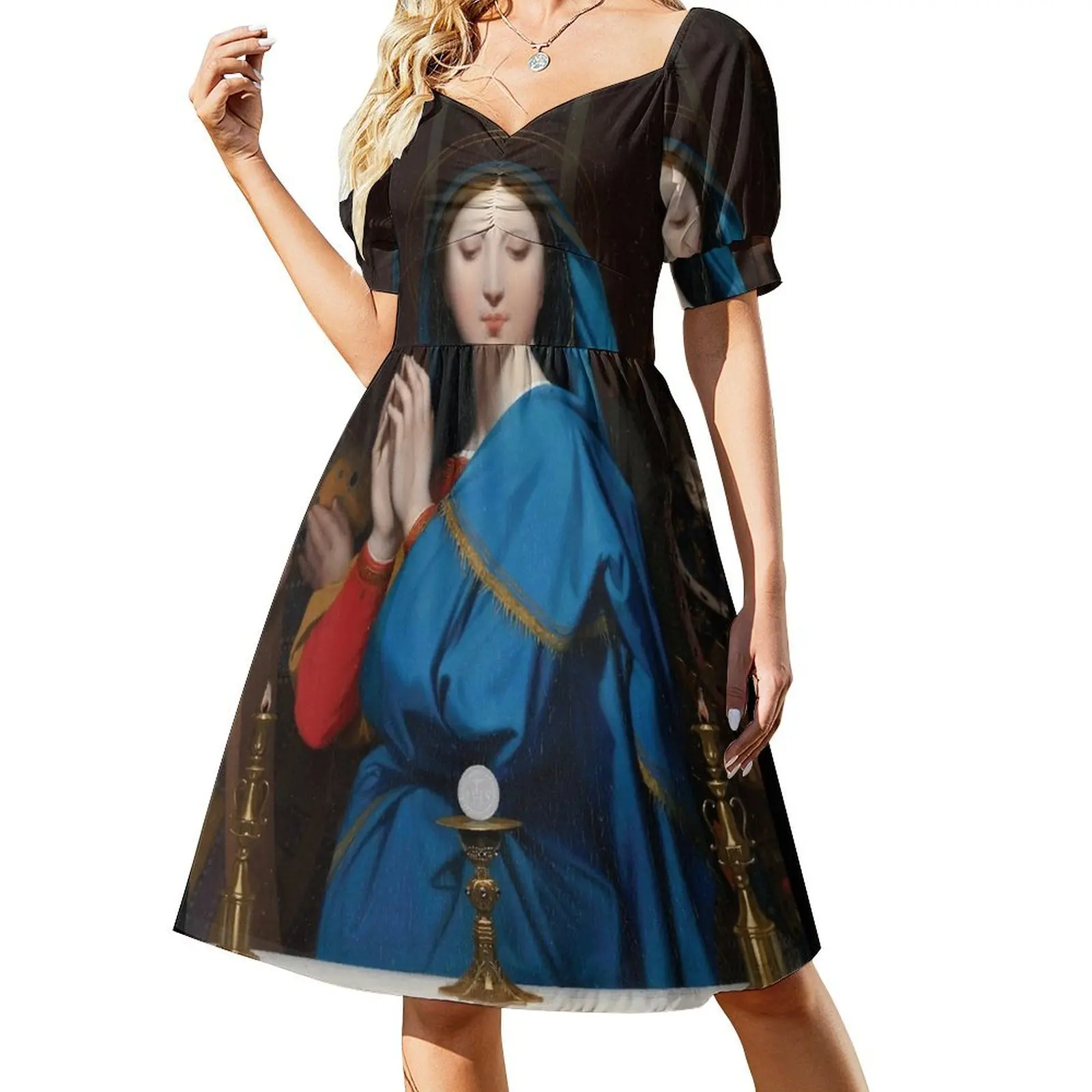 

The Virgin Adoring the Host Short-Sleeved Dress Casual dresses bandage dress women's summer clothing 2025