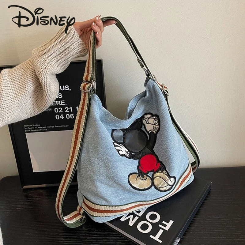 Disney Mickey New Women\'s Handbag Fashion High Quality Canvas Women\'s Crossbody Bag Versatile Large Capacity Women\'s Backpack