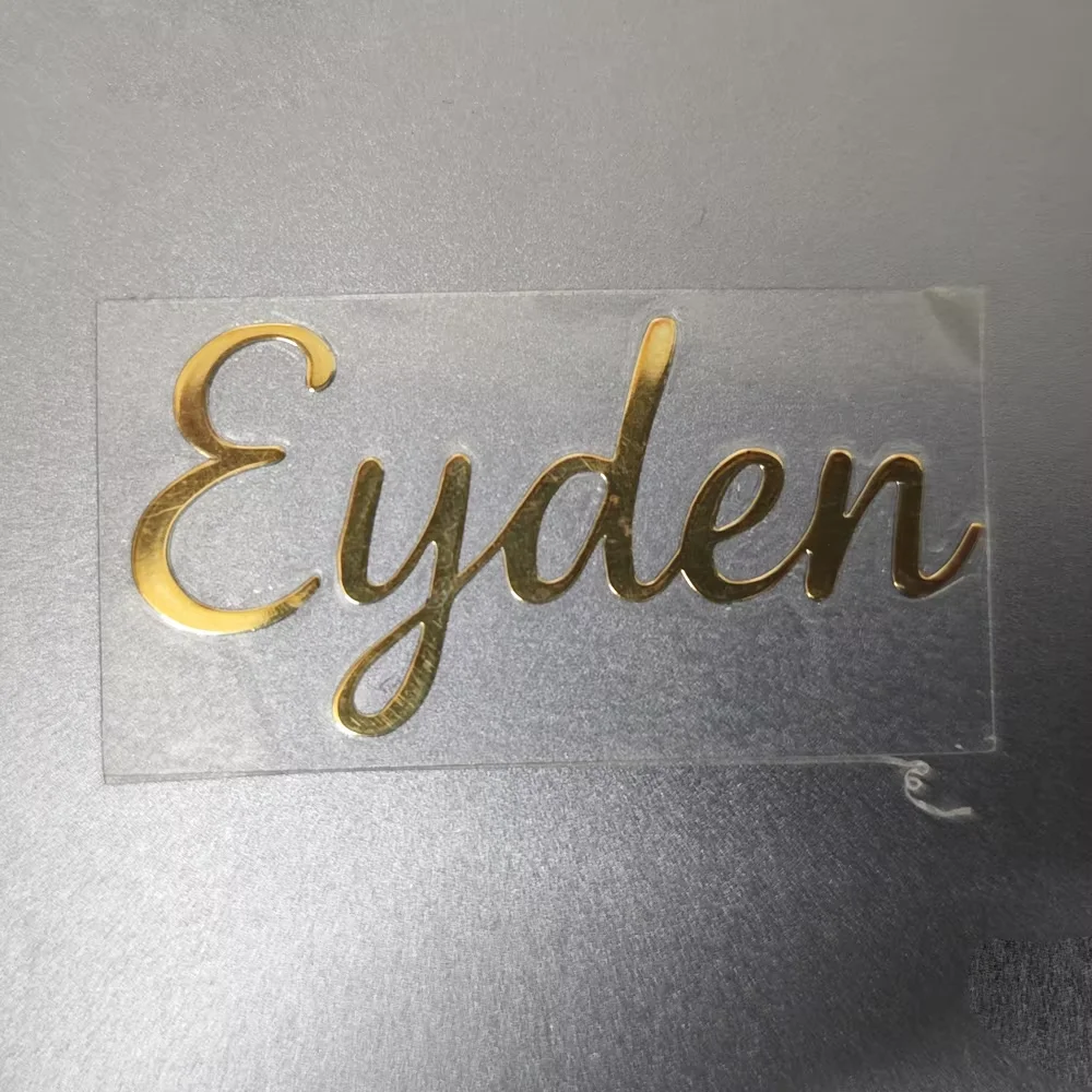 Customized Text Logo 3D Metal, Colored Logo Pattern UV, Gift Packaging, Commercial Brand Waterproof Transfer Stickers view 5
