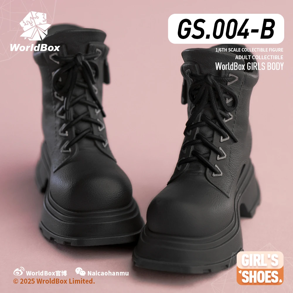 Worldbox GS004 1/6 أحذية سميكة سوليد الصلبة مستقيم أحذية مشرق الجوارب الملابس نموذج صالح 12 ''أنثى الجندي عمل الشكل الجسم
