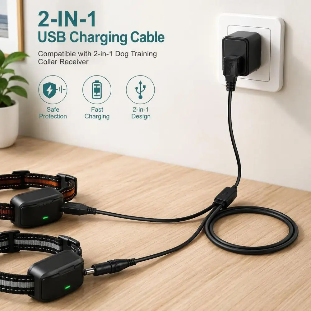Fast Charging Shock Collar Cord Charging Protection Universal Charger Cord Durable USB Charging Cable for Bousnic Dog Training