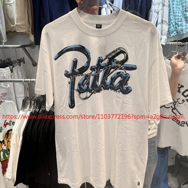 2026 Trend Patta T-shirt Letter Logo Fun Print High Quality Round-neck Casual Versatile Style Short Sleeve PATTA Tops