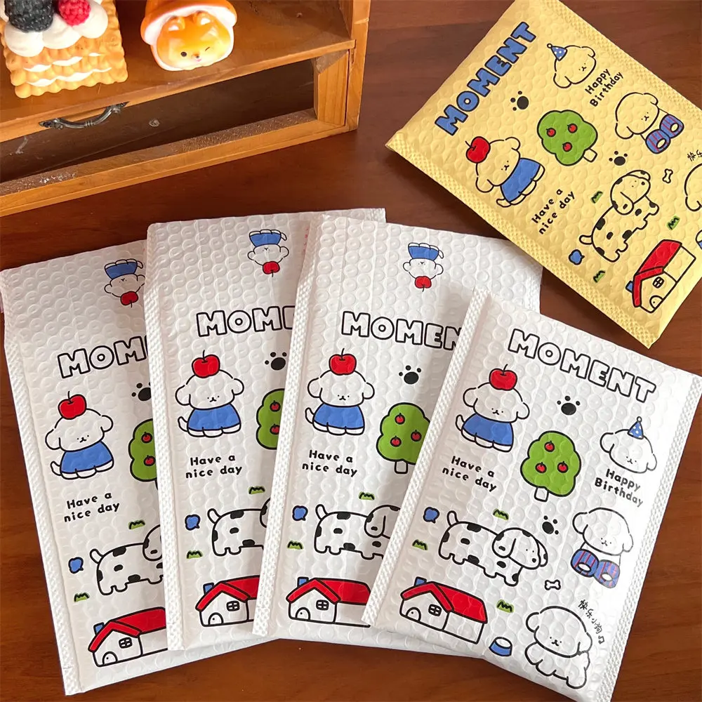 10 Pcs Cute Cartoon Dog Bubble Bag Shockproof Express Packaging Bag Bubble Envelope Bag Protection Bag