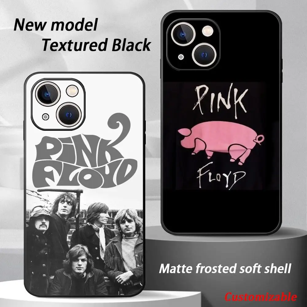 Funda para Teléfono de la famosa banda PrkFoyd, Negra, Suave, Antigolpes, para iPhone 17, 16, 15, 14, 13, 12 Plus, Mini, Pro, Max