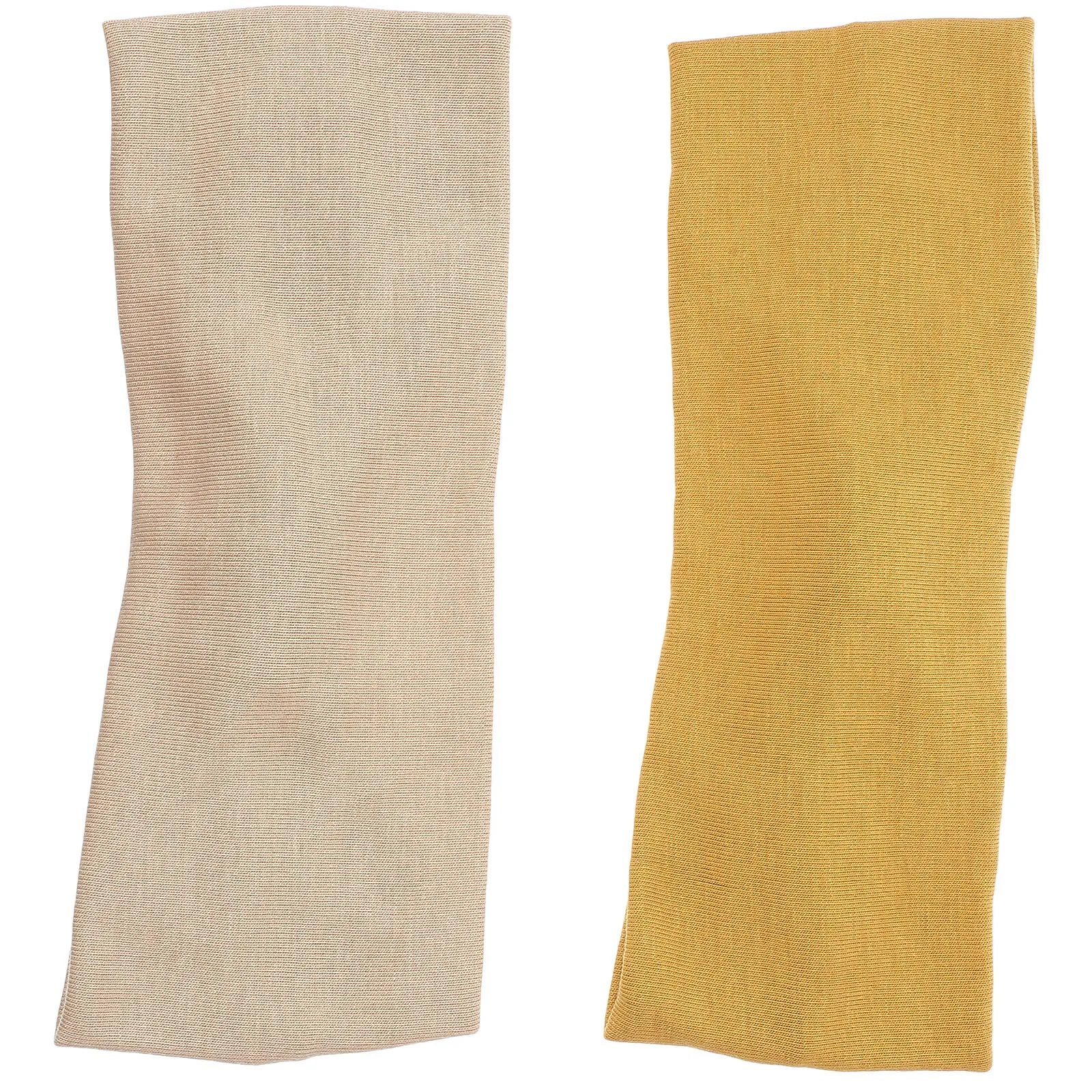 

2pcs Cotton Satin Headb Beige Practical Washing Comfortable Scarf Makeup Water Absorbing Elastic Hairb Stylish Long Term Use