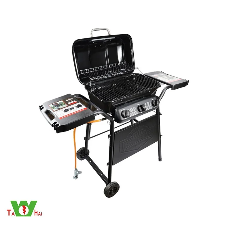 American Style Outdoor Camping Gas Grill Garden Classic Trolley Gas Barbecue Bbq Grill