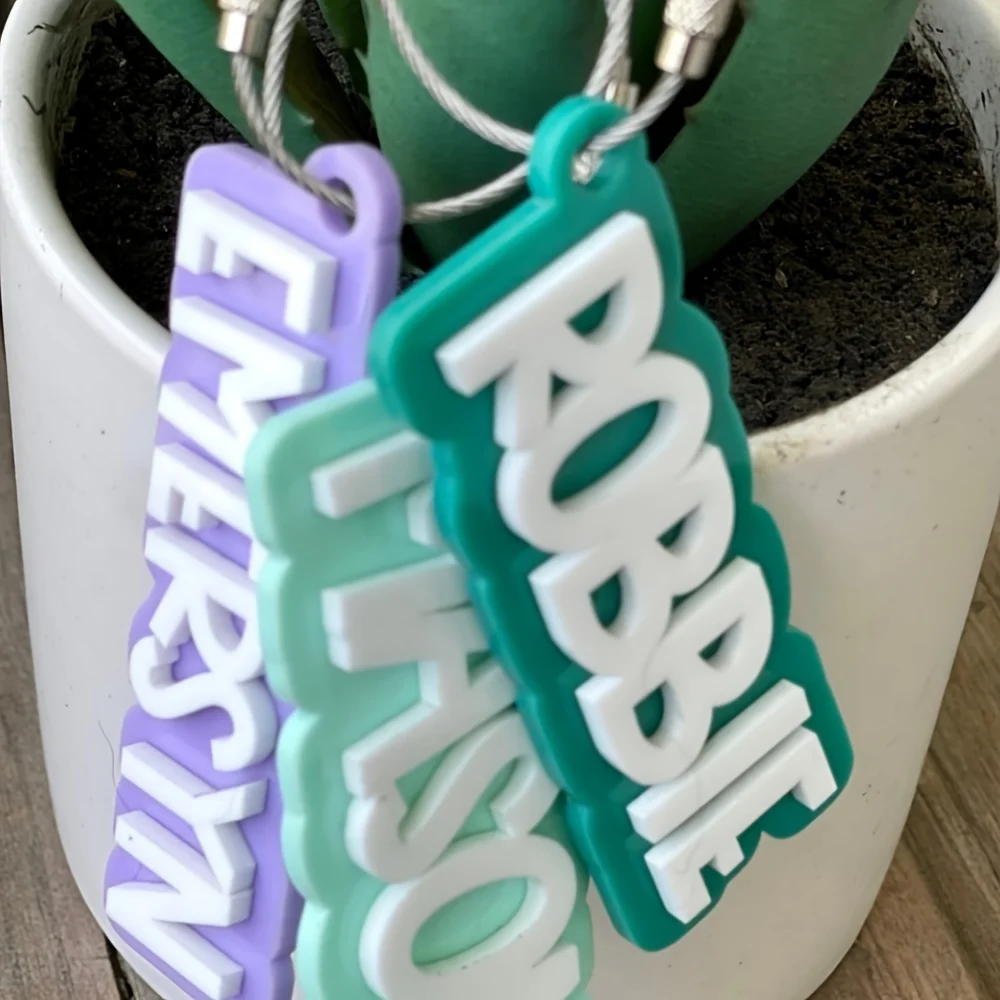 Multicolored Keychains, Various Colors for You to Choose From, Customize Your Own Text