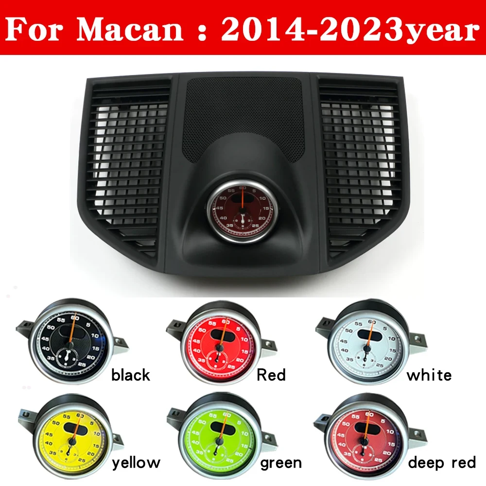 Car Stopwatch For Porsche Macan Chrono Sport Watch 2014-2023 Instrument Cover Watch Central Control Upgrade Modified Accessories