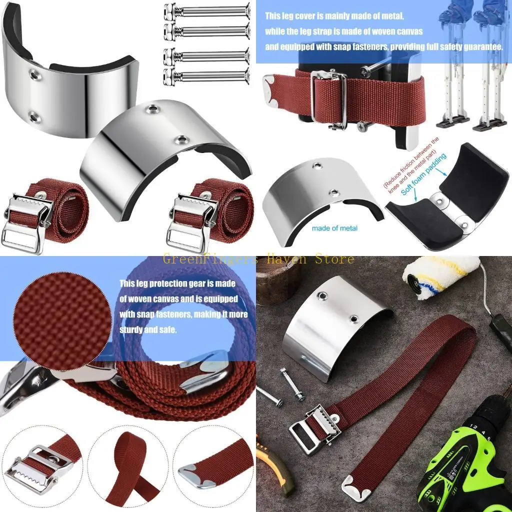 F68D 2Pcs Stilt Accessories Curved Plate Aluminium Alloy Stilt Bend Plates Leg Fixing for Plastering, Painting and Wiring
