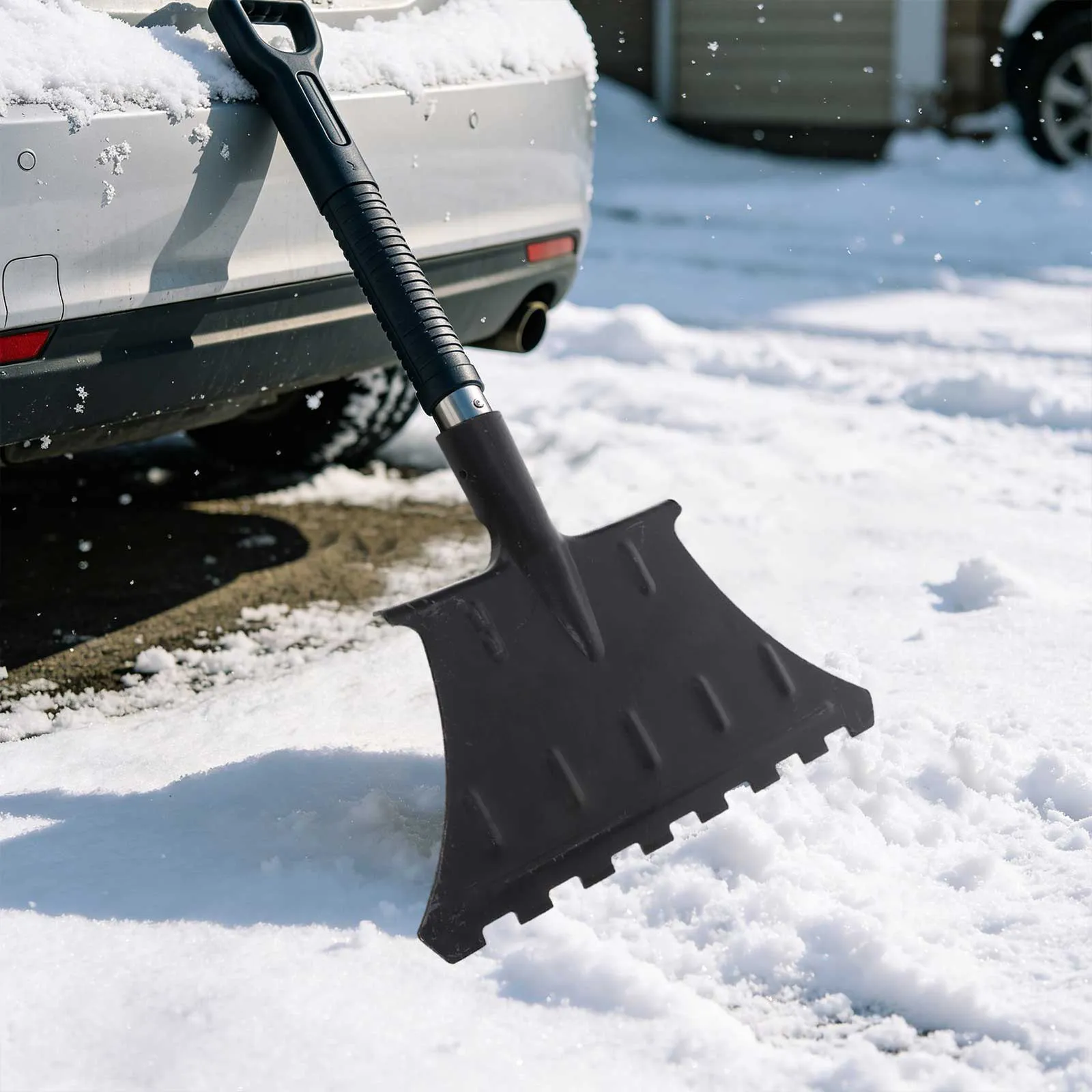 Heavy Duty Manganese Steel Snow Shovel Head – Ergonomic Wide Blade for Driveway, Sidewalk, Patio & Ice Scraping