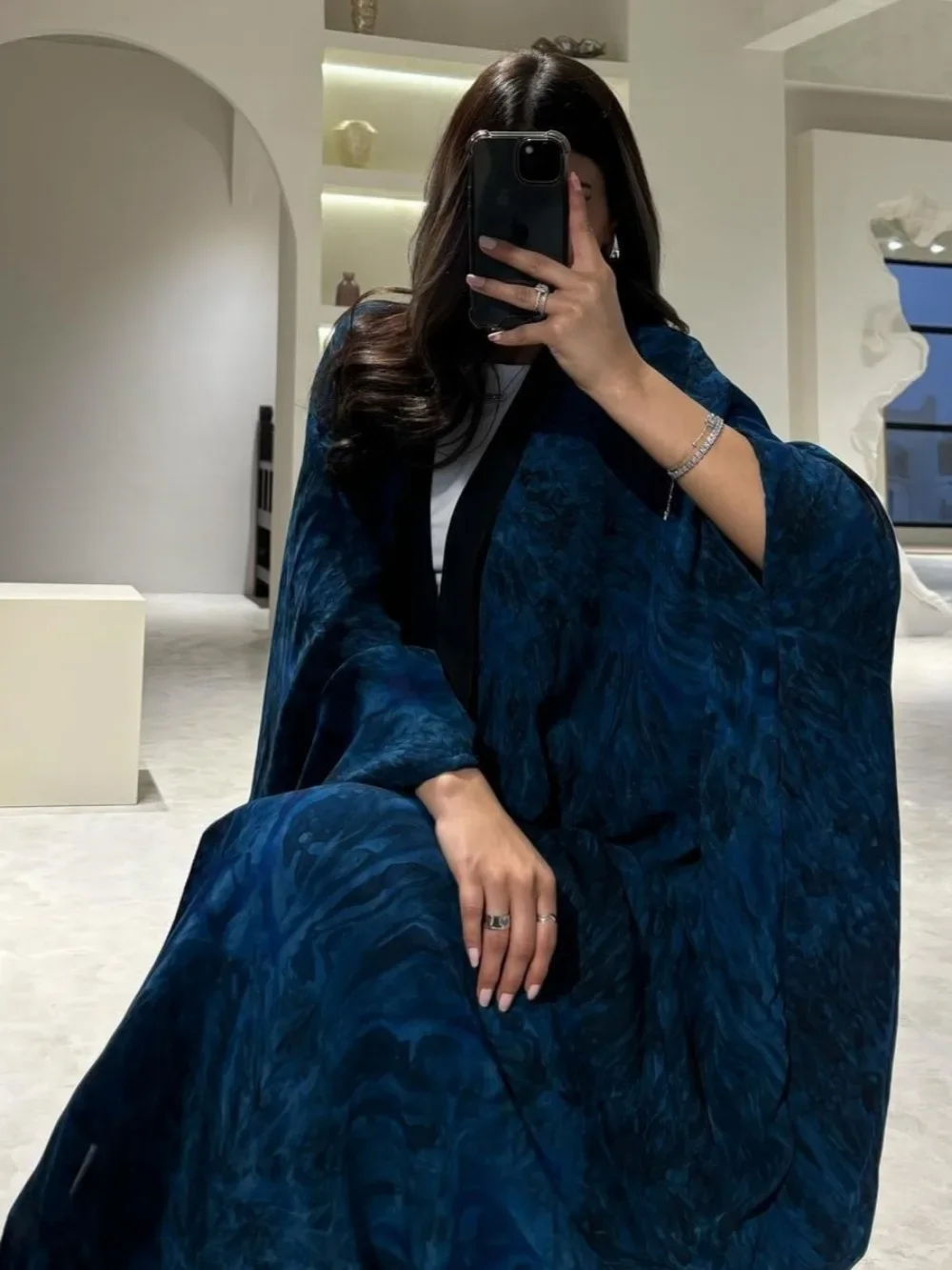 

Абая для женщин, мусульманское платье, длинный халат с принтом тай-дай, Рамадан, Марокко, Дубай, Абая, кардиган, кафтан, Vestidos Jalabiya 2026