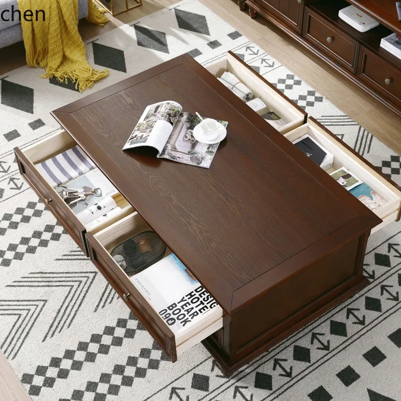 PYH solid wood coffee table small fully equipped furniture TV cabinet coffee table combination  cabinet
