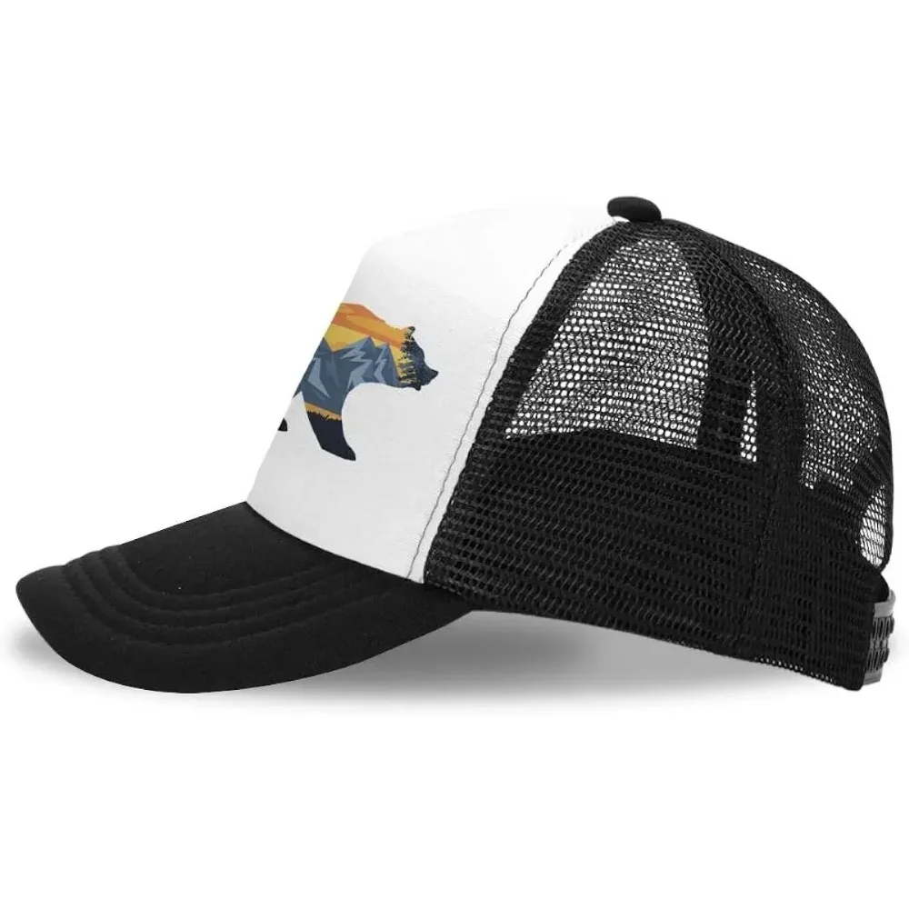 Bear Mountain Youth Adjustable Mesh Hats Baseball Trucker Cap for Boys and Girls