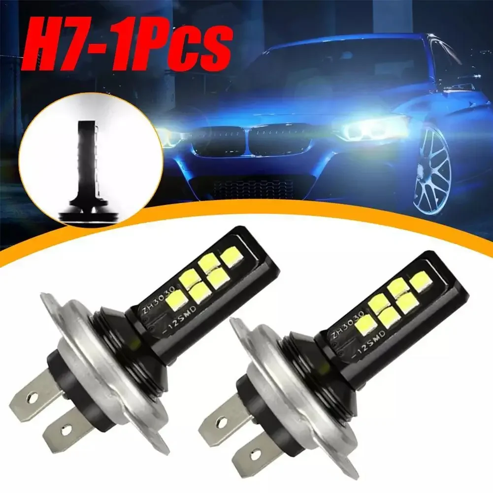 

흰색 LED 자동차 조명, 자동차 헤드라이트 전구, 하이 로우 빔, 240W, 52000LM, 6000K, H7, 2 개