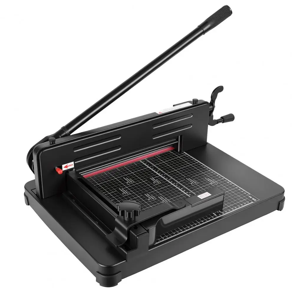 12 Inch Heavy Duty Guillotine Paper Cutters, 400 Sheet 1.5 Inch Capacity Lever Arm Press, for A4 PVC Cardstock Leather