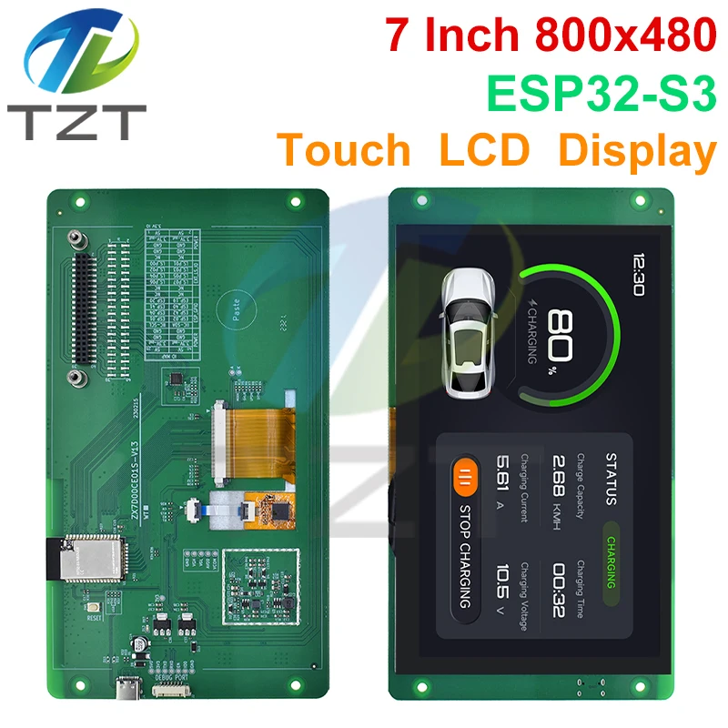 Imagem -04 - Tela Sensível ao Toque Capacitiva Lcd Interface Rgb Módulo Esp32-s3 Built-in 16mb Spi Flash 8mb Psram 800x480 7.0