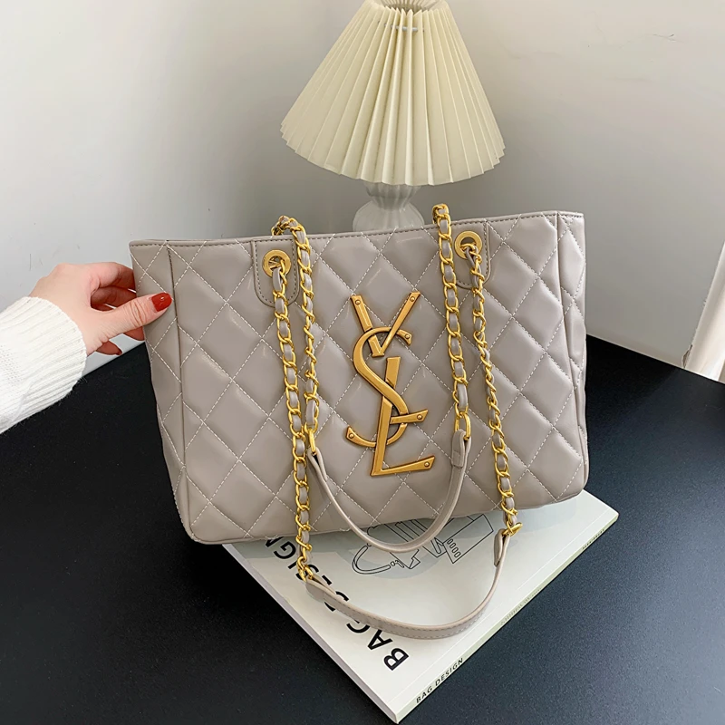 

Luxury Women's Leather Shoulder Tote Bag Fashion Designer Handbag Elegant Crossbody Classic Style For Modern Ladies